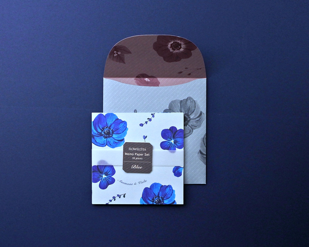 画像（花たちのメモ便箋 〜 Blue Flowers 〜）